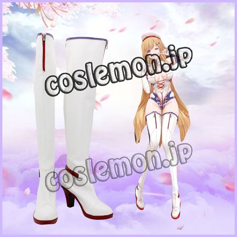 画像1: アズールレーン ビリビリ動画  リシュリュー風 コスプレ靴 ブーツ